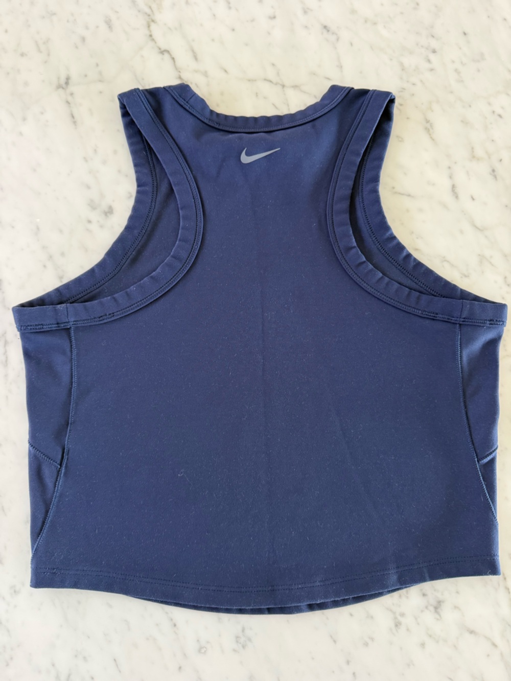 Nike Dri-Fit Cropped Tank Top in Midnight Navy - Picture 4 of 5
